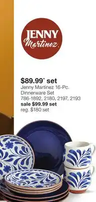 JC Penney Jenny Martinez 16-Pc. Dinnerware Set offer