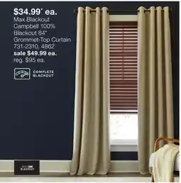 JC Penney Max Blackout Campbell 100% Blackout 84 Grommet-Top Curtain offer