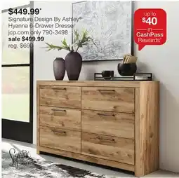 JC Penney Signature Design By Ashley Hyanna 6-Drawer Dresser offer