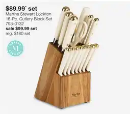 JC Penney Martha Stewart Lockton 16-Pc. Cutlery Block Set offer