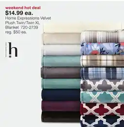 JC Penney Home Expressions Velvet Plush Twin/Twin XL Blanket offer