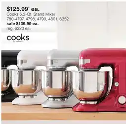 JC Penney Cooks 5.3-Qt. Stand Mixer offer