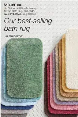 JC Penney Liz Claiborne Ultimate Luxury 17x24 Bath Rug offer