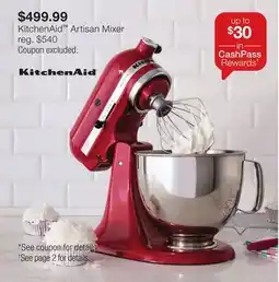 JC Penney KitchenAid Artisan Mixer offer