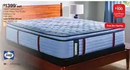 JC Penney Sealy Gatemore 15 Plush Pillow Top Queen Mattress Set offer
