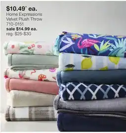 JC Penney Home Expressions Velvet Plush Throw offer