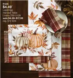 JC Penney Layerings Harvest Table Linens offer