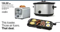 JC Penney Cooks Griddle, 6-Qt. Slow Cooker Or 2-Slice Toaster offer