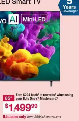 BJ’s LG 85 QNED84 evo AI Mini LED Smart TV offer