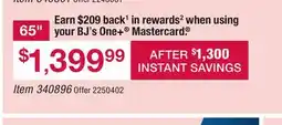 BJ’s LG 65 OLED C5 evo AI 4k Smart TV offer