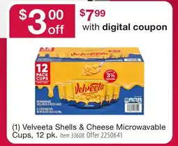 BJ’s (1) Velveeta Shells & Cheese Microwavable Cups offer