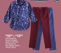 BJ’s Gloria Vanderbilt Women's Amanda Denim & Twill Pants, OR Amanda Top offer
