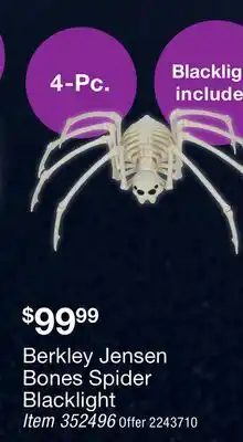 BJ’s Berkley Jensen Bones Spider Blacklight offer
