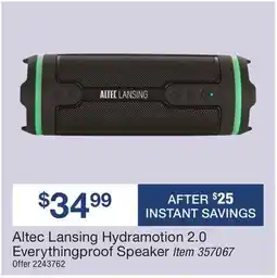BJ’s Altec Lansing Hydramotion 2.0 Everythingproof Speaker offer