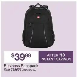 BJ’s Business Backpack offer