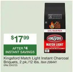 BJ’s Kingsford Match Light Instant Charcoal Briquets offer