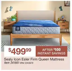 BJ’s Sealy Icon Esler Firm Queen Mattress offer