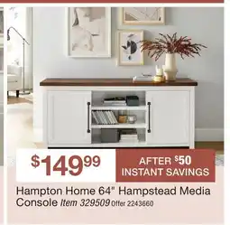 BJ’s Hampton Home 64 Hampstead Media Console offer