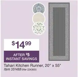 BJ’s Tahari Kitchen Runner offer