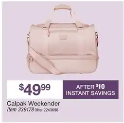 BJ’s Calpak Weekender offer