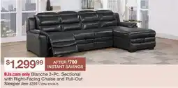 BJ’s Blanche 3-Pc. Sectional with Right-Facing Chaise and Pull-Out Sleeper offer