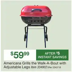 BJ’s Americana Grills the Walk-A-Bout with Adjustable Legs offer