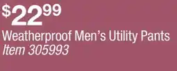 BJ’s Weatherproof Men's Utility Pants offer