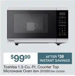 BJ’s Toshiba 1.3-Cu.-Ft. Counter Top Microwave Oven offer