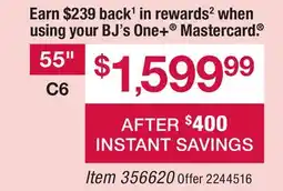 BJ’s LG 55 OLEDC6 evo AI 4K Smart TV offer