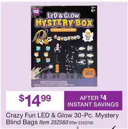 BJ’s Crazy Fun LED & Glow 30-Pc. Mystery Blind Bags offer