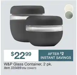 BJ’s W&P Glass Container offer