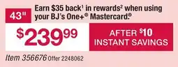 BJ’s LG 43 NU710 NANO 4K Smart TV offer