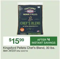BJ’s Kingsford Pellets Chef's Blend offer