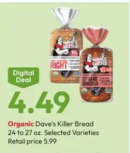 Stater Bros Organic Dave's Killer Bread offer