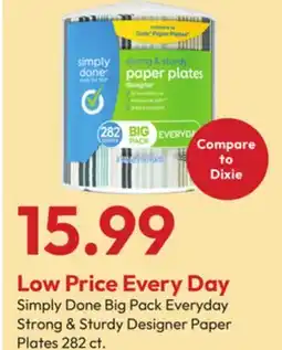 Stater Bros Simply Done Big Pack Everyday Strong & Sturdy Designer Paper Plates offer