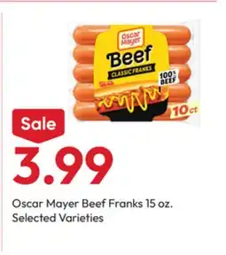 Stater Bros Oscar Mayer Beef Franks offer