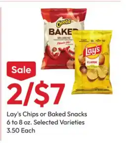 Stater Bros Lay's Chips or Baked Snacks offer