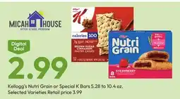 Stater Bros Kellogg's Nutri Grain or Special K Bars offer