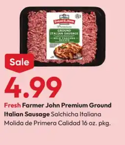 Stater Bros Fresh Farmer John Premium Ground Italian Sausage offer