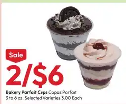 Stater Bros Bakery Parfait Cups offer