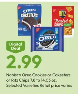 Stater Bros Nabisco Oreo Cookies or Cakesters or Ritz Chips offer