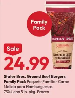 Stater Bros Stater Bros. Ground Beef Burgers Family Pack offer