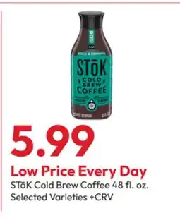 Stater Bros STōK Cold Brew Coffee offer