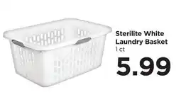 Food 4 Less Sterilite White Laundry Basket offer