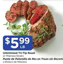Food 4 Less Untrimmed Tri-Tip Roast offer
