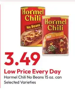 Stater Bros Hormel Chili No Beans offer