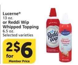 Vons Lucerne 13 oz. or Reddi Wip Whipped Topping 6.5 oz offer