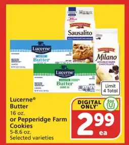 Vons Lucerne Butter 16 oz. or Pepperidge Farm Cookies 5-8.6 oz offer