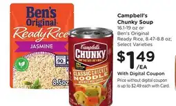 Ralphs Campbell's Chunky Soup or Ben's Original Ready Rice offer