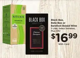 Ralphs Black Box, Bota Box or Barefoot Boxed Wine offer